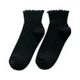 thumbnail image 2 of GZWYHT No Show Socks,Dress Socks Women Edge Cotton Vertical Striped Boat Socks Fresh Socks Cotton Socks,Cute Socks,Flat Socks Black, 2 of 3