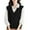 Black, variant on Women Sleeveless Knit Pullover Polyester V Neck Ribbed Casual Tops