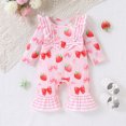 thumbnail image 2 of Kogui New Born Clothes Baby Girl Toddler Baby Girl Romper Fall Winter Long Sleeve Ruffle Jumpsuit Infant Romper 0 3 6 9 12 18 Months (Pink,0-3 Months), 2 of 9