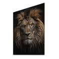 thumbnail image 2 of Designart "Creature Fierce Mane" Animals Print on Natural Pine Wood, 2 of 5