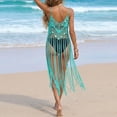 thumbnail image 7 of Wowcloth Women's Solid Color Fashion Casual Spaghetti Strap Blouse with Fringe Detail for Daily Wear, 7 of 7