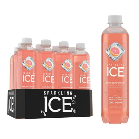 Cherry Ice - Sparkling Ice® Naturally Flavored Sparkling Water, Pink Grapefruit 17 Fl Oz, 12 Count