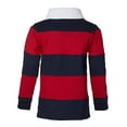 thumbnail image 3 of Polo Rugby à Manches Longues Rayé en Coton pour Garçons - Rouge - Taille 12, 3 of 3