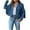 Dark Blue, variant on under $15 Turilly Women's Coats and Jackets Fringe Coat for Women Faux Suede Leather Cowboy Style Coat Long Sleeve Tassels Cardigan Coat
