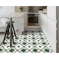 thumbnail image 2 of DEWOO 10PCS 12" x 12" Peel and Stick Floor Tiles, Vintage Floral Removable Self Adhesive Vinyl Flooring Stickers, Renter Friendly DIY Tile for Kitchen Entryway Bathroom Living Room, 2 of 5