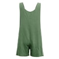 thumbnail image 4 of Avamo Summer Women Strappy Linen Overall Teen Girls Casual Beach Bib Pants Short Pants Rompers Playsuit Plus Size, 4 of 4