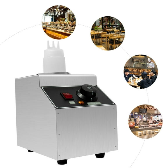 CNCEST 160W Commercial Electric Nacho Cheese Dispenser Stainless Steel Sauce Hot Fudge Warmer 30℃-85℃