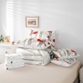 thumbnail image 5 of Feelyou Kawaii Christmas Bird Bedding Comforter Set 7pcs for Child, Winter Jungle Branches King Bedding Sets, Xmas Snowflake Reversible Bed Sheets, Lightweight Room Decor, 5 of 7