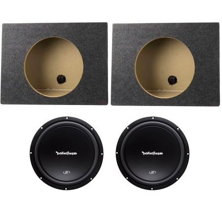 2) Rockford Fosgate R1S4-12 12" 600W Subwoofers + 2) 12" Single Sealed Sub Box