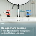 thumbnail image 5 of CASAINC 8 in. Widespread Double Handle Bathroom Faucet 3 Holes with 360° Swivel Spout, Stainless Steel Drain in Matte Black, 5 of 10