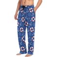 thumbnail image 5 of Top-kevin Nautical Blue Anchor Pajama Pants Nautical Lifebuoy Starfish Men's Pajama Bottoms Lounge Sleepwear PJs Sleep Pants, 5 of 6