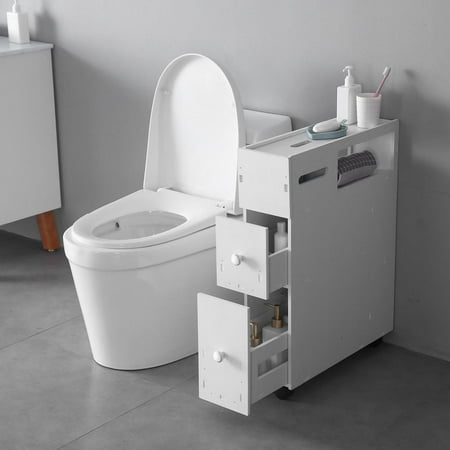 Zimtown Bath Toilet Cabinets Drawers Stand Space Saver Storage Kitchen