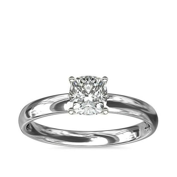 1.00 Ct VS1 Cushion Natural Diamond Wonderful Solitaire Engagement Ring for Ladies Solid 14K White Gold Size 7
