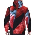 thumbnail image 3 of Bingfone Closeup Red Flamingo Portrait Men's Drawstring Hoodie Long Sleeve Pocket Sweatshirts-Large, 3 of 6
