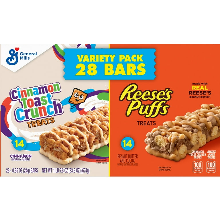 REESE'S PUFFS CEREAL BOX TWO SEALED BAGS FOR FRESHNESS (49.5