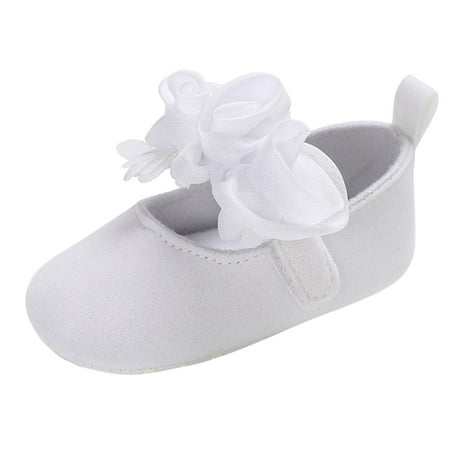 

5c Toddler Girl Shoes Children Baby Casual Shoes Floor Sports Shoes Flat Soles Lightweight Soft Comfortable Solid Color Hook Loop Flowers Plain Zipper Shoes