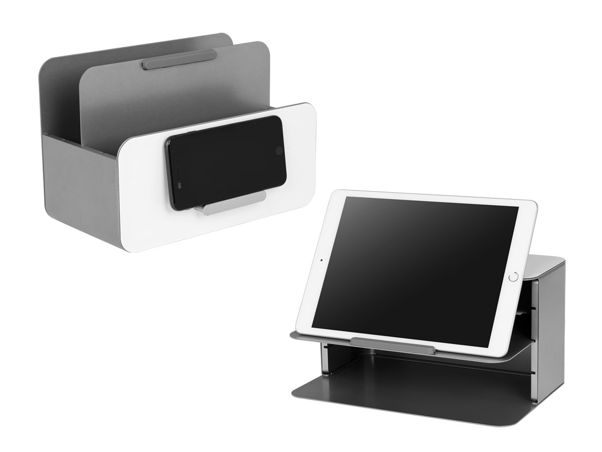 MPM 3-in-1 Steel Tablet and File Organizer With Whiteboard - Adjustable Height, Easy Assembly, Compatible with iPad and