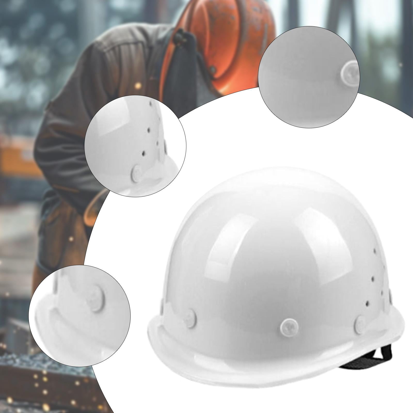 Dualoai Hard Hat High Temperature Resistant Comfortable Comfortable to Wear Headgear White