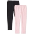 thumbnail image 1 of Leggins The Children's Place, color negro/Shell, paquete de 2 unidades, para niña, 1 of 1