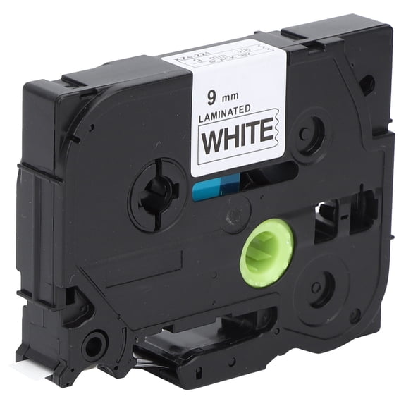 M Buder Premium Laminated Label Tape Black on White 9mm Compatible with Brother P-Touch TZe-221 Standard Adhesive Office Labeler Tape Replacement Cartridge, 0.35 inches / 9mm Wide