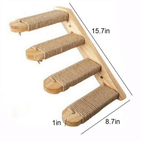 Cat Climbing Shelf Wooden Cat Wall Shelves Four Step Cat Climbing Frame for Cats