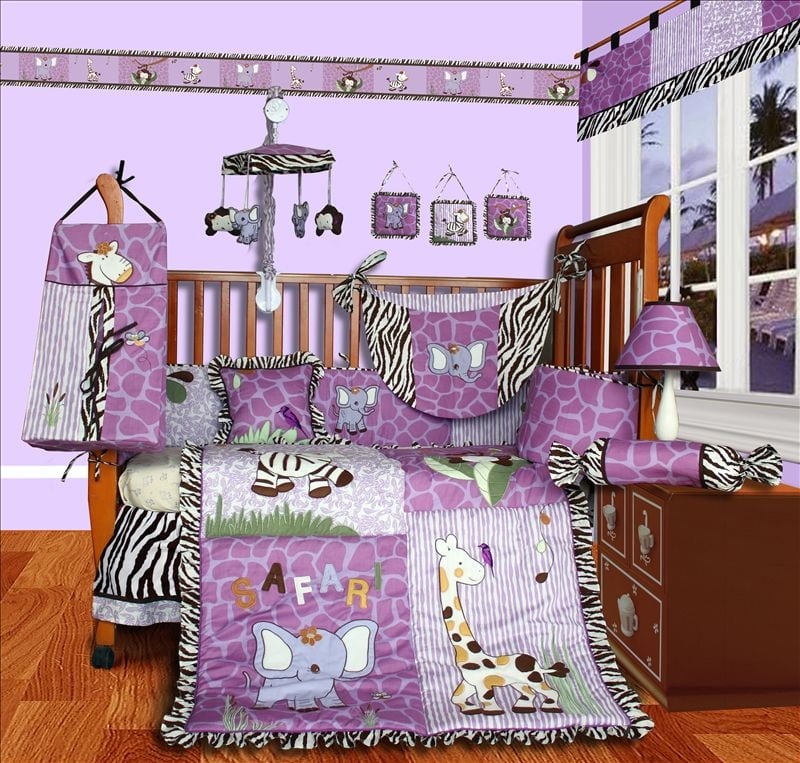 monkey crib set for baby girl