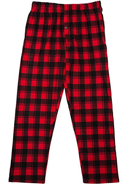 SYCLZ Big Boys Youth Woven 100% Cotton Breathable Lightweight Sleep Lounge Pants Plaid Check Pajama Bottoms with Pocket 
