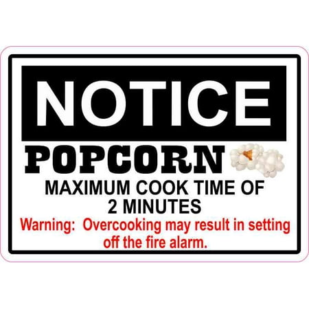 5in x 3.5in Notice Maximum Cook Time of 2 Minutes Popcorn (Best Way To Cook Popcorn)