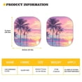 thumbnail image 5 of Bulopur Palm Tree Purple Windshield Sun Shade Blocks Heat and Sun Sun Windshield Shade for Car with Shortage Bag Vehicle Sun Visor Protector 2 Pcs Car Window Shades for Most Cars, 5 of 6