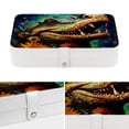 thumbnail image 4 of Crocodile Portable PU Leather Jewelry Stand with Removable Compartment, Display Case, Earring Holder, and Organizer Box, 4 of 6