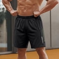 thumbnail image 5 of FUZHIQ Mens Casual Twill Cargo Shorts Elastic Waist Solid Running Shorts Classic-Fit Walking Summer Shorts Solid Splice Pocket,XL, 5 of 6