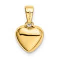 thumbnail image 3 of 14k Yellow Gold Polished CZ/3D/ Heart Pendant Charm, 3 of 4