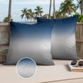 thumbnail image 3 of Navy Blue Gray Ombre Outdoor Pillow Covers 16x16 Set of 2,Waterproof Patio Throw Pillowcase Protectors,Modern Gradient Abstract Art Decorative Pillow Shams Cushion Covers for Seat Bed Couch Sofa, 3 of 8