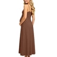 thumbnail image 6 of PBFRDSJ Women's Maternity Cami Dresses Sleeveless Backless Casual Dress Spaghetti Strap Flowy Loose Long Sundress, 6 of 9