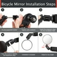 Zacro Bike Mirror (2 Pack) , 360° Rotation Adjustable Bicycle Rear View