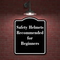 thumbnail image 2 of Safety Helmets Recommended for Beginners BLACK Aluminum Composite Sign 20''x24'', 2 of 9