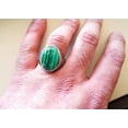 thumbnail image 3 of Malachite Mans Ring, Natural Green Malachite, Spiritual, Silver Jewelry, 925 Silver Ring, Birthday Gift, Heavy Mens Ring, Arabic Design, Ottoman Style Ring, Christmas, Turkey Mens Signet Ring, 3 of 6
