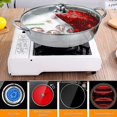 thumbnail image 3 of Stainless Steel Twin Divided Double Pot Hotpot Cooker Gas Stove Compatible Pot Home Kitchen Cookware Cooking Mandarin Duck Pot, 3 of 5