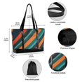 thumbnail image 2 of FORMRS Canvas Laptop Tote Bag for Women with 15.6" Computer Compartments Shoulder Handbag, Retro Stripes, 2 of 7