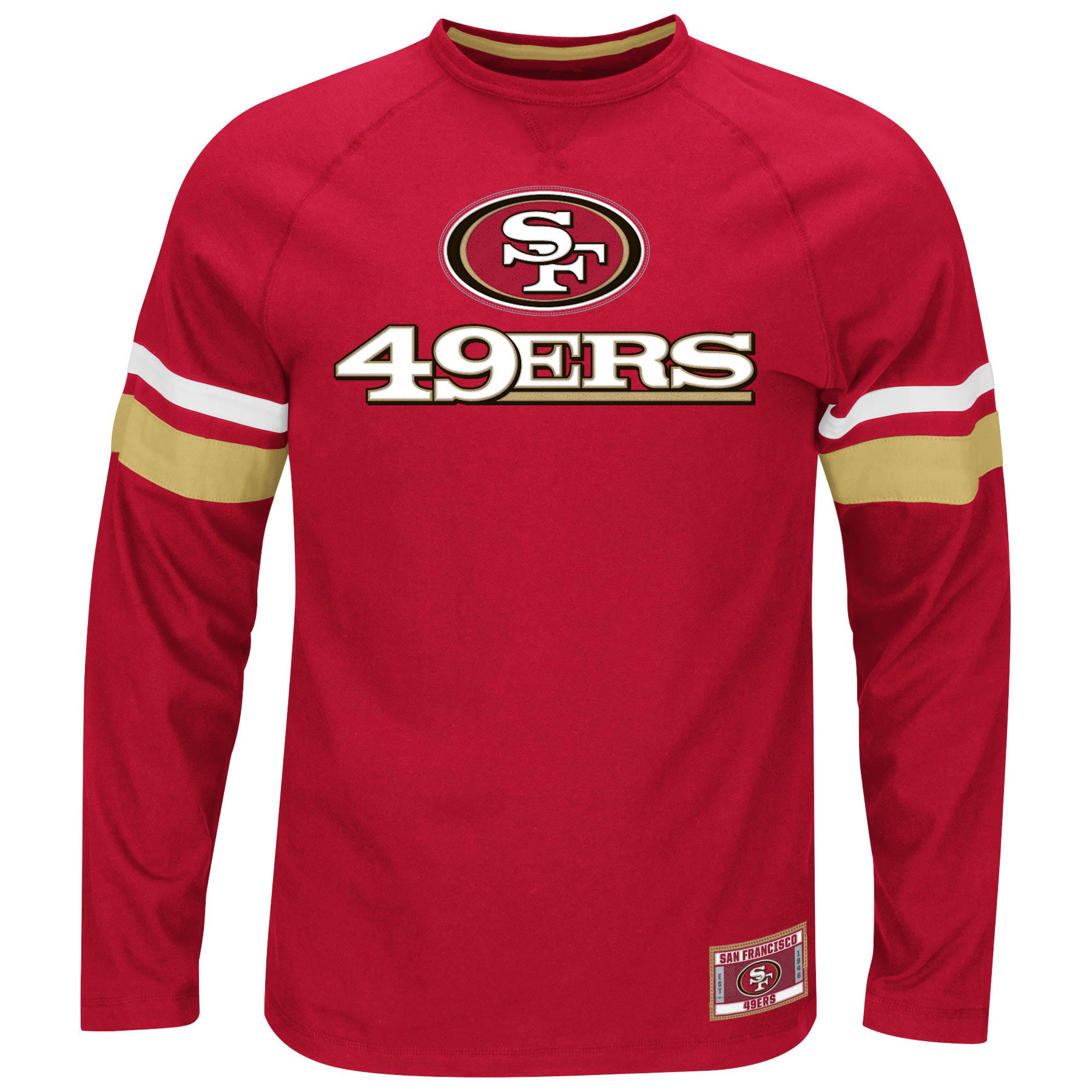 San Francisco 49ers Power Hit Long Sleeve NFL TShirt With Felt