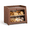 Walnut-2-Tier Large, variant on Black 1-Tier Large Bread Box for Kitchen Countertop Food Storage
