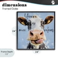 thumbnail image 4 of Stupell Industries Rustic Lodge You're Moo-velous Cow Black Framed Giclee Art, 24 x 24, by Kim Curinga, 4 of 8