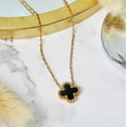 thumbnail image 2 of JeenMata Collar con Colgante de Flor Negra Bañado en Oro Amarillo, 2 of 7