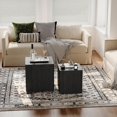 thumbnail image 7 of LAZZO Nesting Coffee Table Set of 2, Modern Wooden Coffee Table & End Table, Small Side Tables for Living Room, Bedroom & Apartment, Black, 7 of 7