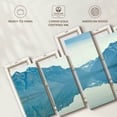 thumbnail image 6 of Elephant Stock Lake Mcdonald Morning Mist Wall Art - Horizontal Multi Panel Canvas - 5 Pieceliving Room Wall Decor - Photography Nature Multi Panel - Blue And Teal Decor - 94" x 48", 6 of 8