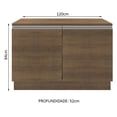 thumbnail image 3 of Mueble de Cocina Para Tarja Madesa Glamy 120 cm 2 Puertas (Con Tablero) Marrón, 3 of 5