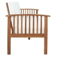 thumbnail image 4 of SAFAVIEH Finnick Outdoor Patio Sofa Bench, Natural/Beige, 4 of 11