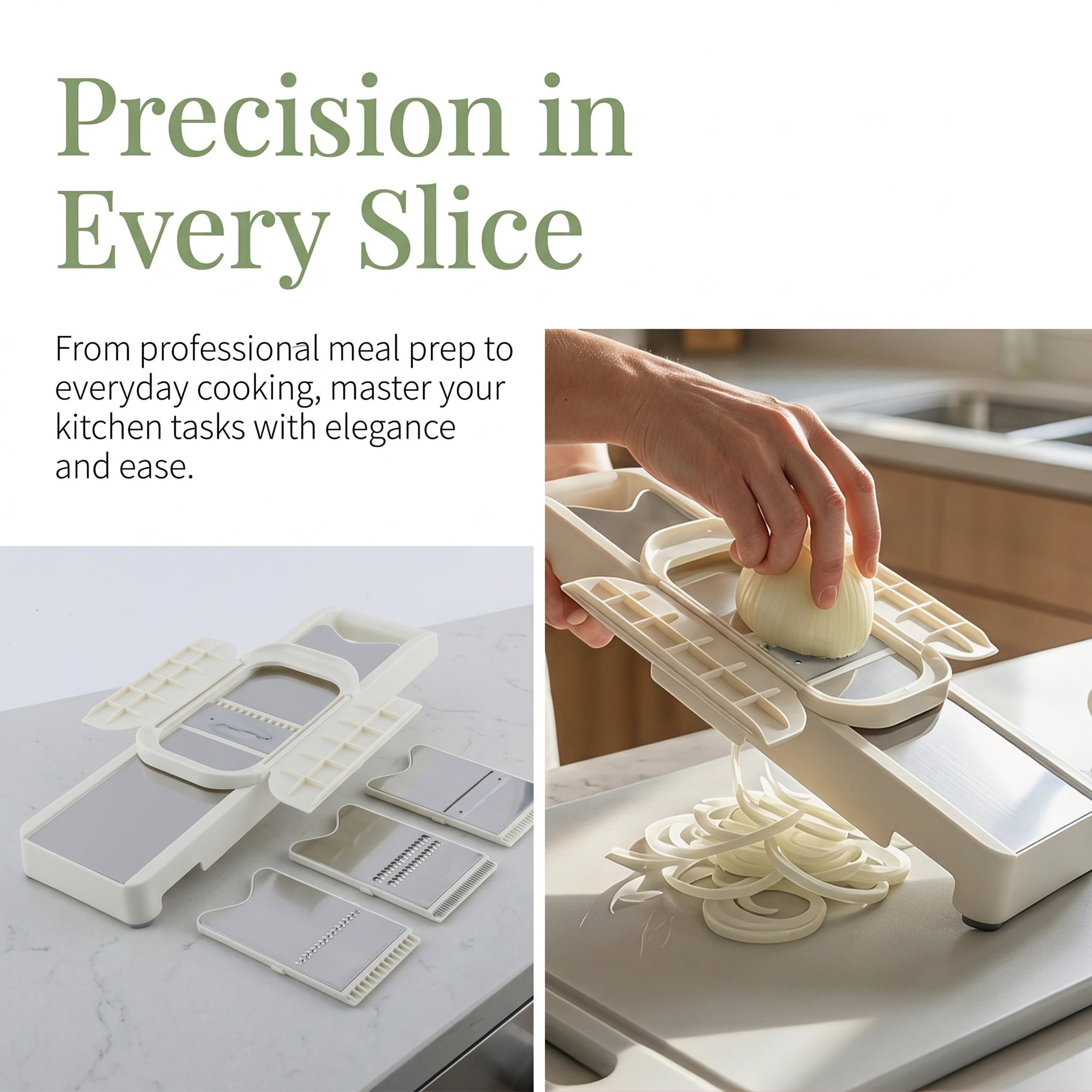 Unique Bargains Plastic Rust-Free Steel Slicer with Ergonomic Handle 4 in 1(B) 14.8"x3.9"