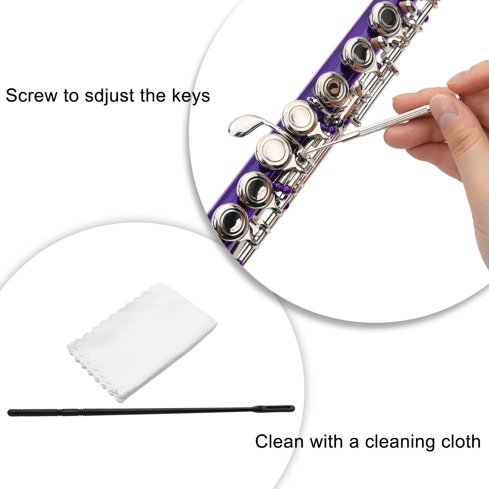 Zimtown 16 Hole C Flute for Student Beginner School Band with Case
