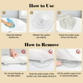 thumbnail image 4 of Uncahome Luxury Bath Pillow Relieve Stress and Rejuvenate Bathtub Pillow, Bath Pillows for Tub with a Washing Bag White, 4 of 7